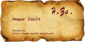 Heger Zsolt névjegykártya